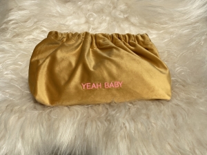 Velvet Clutch Bag Oker