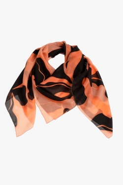 SCARF SILK 89706 0040 BLACK